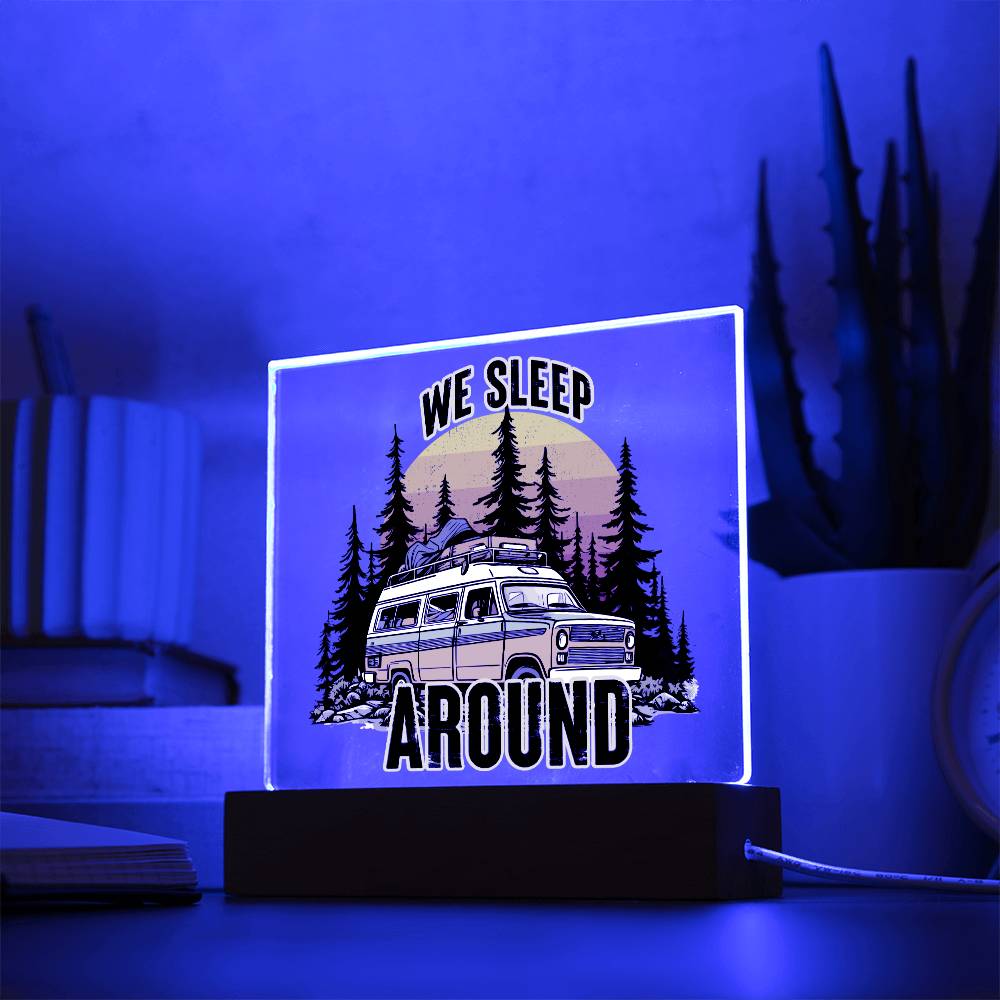 Acrylic Square Design_Camping(2) - Acrylic Square LED Base Available