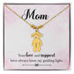 Mom, your love and support, Kid(s) name engraved charm necklace