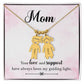 Mom, your love and support, Kid(s) name engraved charm necklace