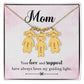 Mom, your love and support, Kid(s) name engraved charm necklace