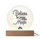 Believe-in - Acrylic Circle with Wooden Base