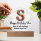 Happy-Birtday - Acrylic Circle with Wooden Base