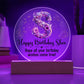 Happy-Birtday - Acrylic Circle with Wooden Base