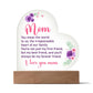 Acrylic Heart Plaque You mean the world to us, the irreplaceable heart of our family. -  with LED Base