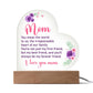 Acrylic Heart Plaque You mean the world to us, the irreplaceable heart of our family. -  with LED Base